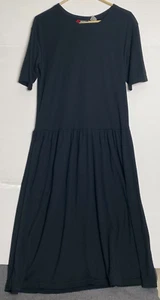 Headliners Dress Womens Medium Black Lagenlook Comfy Everyday Lounge Relax - Picture 1 of 10