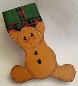 🎁 Gingerbread Man! Handmade Wooden Christmas Holiday Decoration - Picture 1 of 8