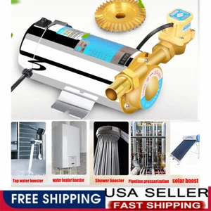 Bomba de refuerzo de presión de agua de cebado automático 110V hogar ducha inoxidable 100W - Imagen 1 de 12