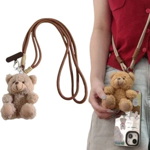 Fuzzy Phone Clip Lanyard Cartoon Phone Shoulder Strap Crossbody Rope  Gifts - Photo 1 sur 10