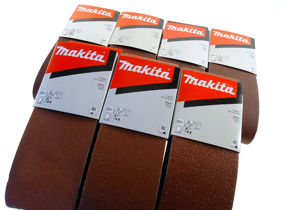   kl  Schleifband Makita 100 x 610mm 1 Pack à 5 Stück versch. Körnungen K40-K240 - Bild 1 von 1