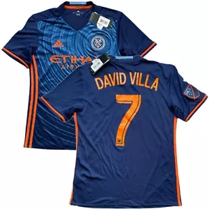 2016/17 New York City FC Away #7 David Villa Small Adidas Soccer MLS NEW - Picture 1 of 14