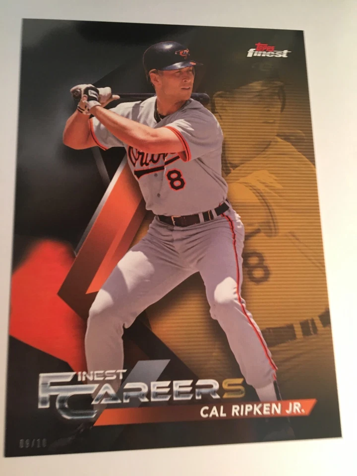 2018 Topps Finest Careers Jumbo 5x7 Cal Ripken Jr. Orioles CR4 Gold 09/10 - Image 1 of 1