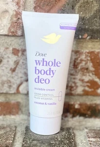 Dove Whole Body Deodorant Invisible Cream Coconut And Vanilla Brand New 2.5 oz - Picture 1 of 1
