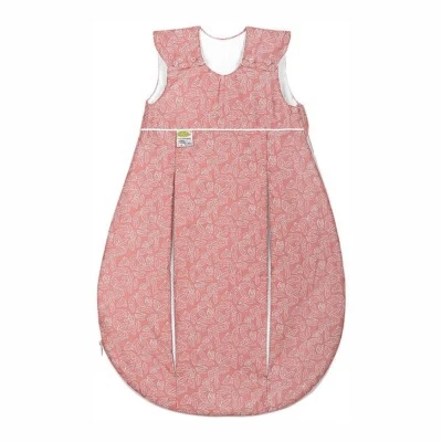 Odenwälder 1643 primaklima Baumwoll-Schlafsack White Leaves Cranberry Größe 90 - Bild 1 von 3