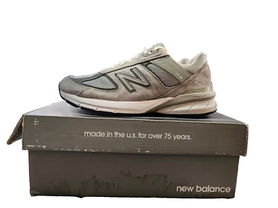New Balance® Women's 9 B Classics Made in USA 990v5 Running Shoes in Grey/Grey - Image 1 of 4
