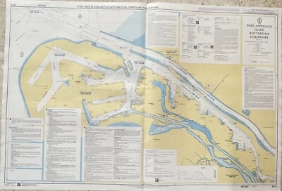 Admiralty 8015 PORT APPROACH GUIDE ROTTERDAM EUROPOORT Maritime Wall Map Chart - Image 1 of 4