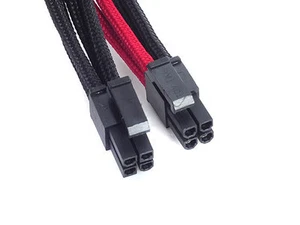 Silverstone SST-PP07-EPS8BR (1 x 8pin to EPS12V 8pin(4+4) connector, Black/Red) - Picture 1 of 2