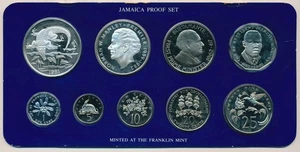 Jamaica: 1981 9-Coin Proof Set, Silver $5 & $10 ASW 1.877oz - Picture 1 of 3