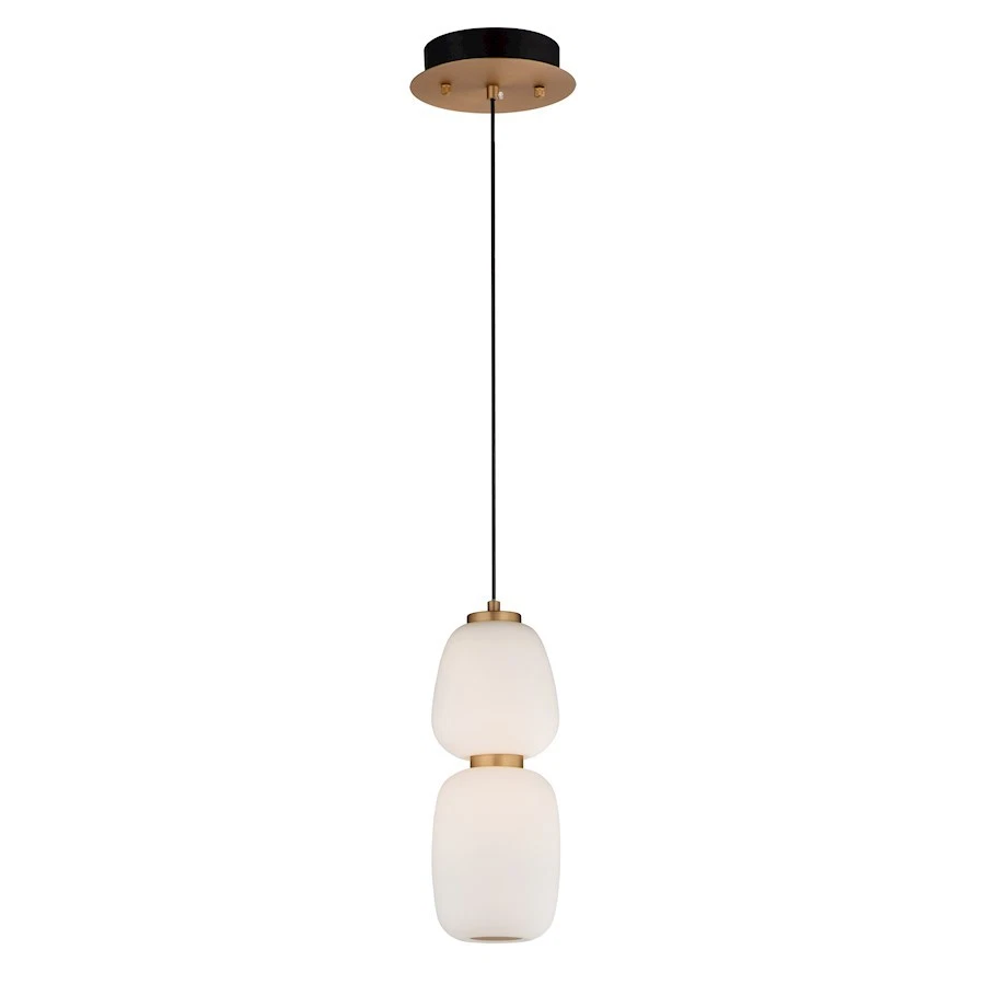 ET2 Lighting Soji Small LED 1-Light Pendant, Black/Gold - E25066-92BKGLD - Image 1 of 1