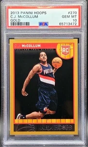 CJ McCollum 2013-14 NBA Hoops #270 Gold SP PSA 10 GEM MINT Rookie RC - Foto 1 di 2