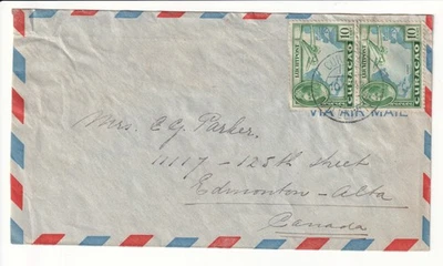 Curacao to Canada Airmail Cover - 1948 - Image 1 of 2