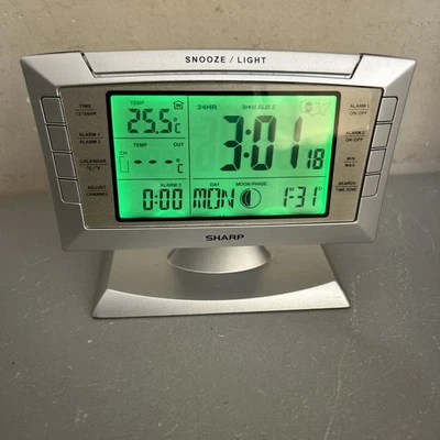 SHARP Radio Controlled Atomic Dual Alarm Clock SPC314 - Image 1 of 4