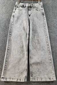 GAP High Rise Stride Wide Leg Denim Jeans Damen 28x28 Blk Acid Wash Mid Rise - Bild 1 von 13