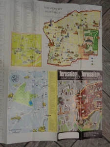 Vintage 1981 11th Edition 33 1/2 x 24 1/4 in. Jerusalem Amirs Bildkarte - Bild 1 von 3