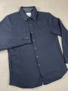 Aspesi Bomber Jacket Mens Size XL Black Boiled Wool Snap Front Giubbotto Italy - Picture 1 of 9