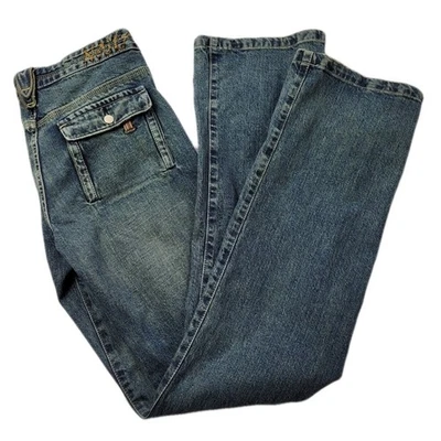 Jeans feminino Notify Nymphea perna reta feito na Itália tamanho 28 - Imagem 1 de 4