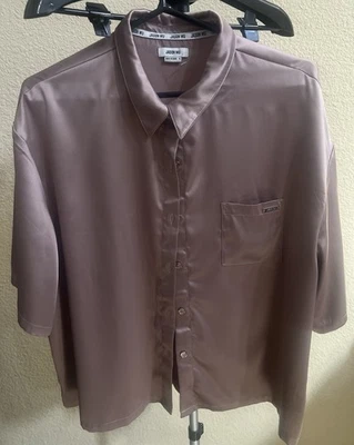 Jason Wu Womens Blouse Top Short Sleeve Button Luxe Pocket Brown Size XL - Image 1 of 4