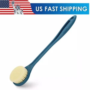 Hot 14.7'' Long Handle Bath Brush Soft Bristle Back Body Shower Washing Scrubber - Picture 1 of 7