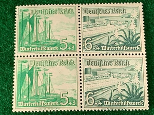Rhineland & Lower Saxony Pair 1937 B71-2 block of 4 Mnh B71-72 Pair - Picture 1 of 6