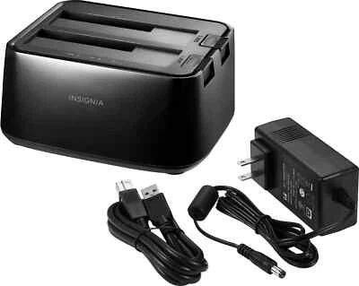 Insignia 2-Bay Dual Hard Drive HDD Docking Station NS-PCHDEDS19 - No Box (VG) - Image 1 of 4