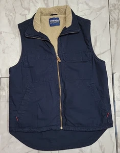 Vintage Wrangler Outerwear Mens Medium Canvas Shepra Lined Vest - Picture 1 of 12