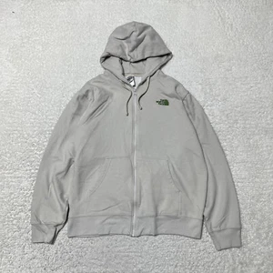 The North Face Hoodie Men Large Tan Fleece Full Zip Sweatshirt Outdoors Hiking - Picture 1 of 14