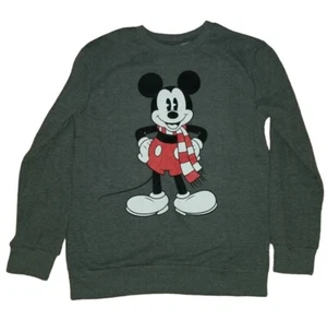 Mickey Mouse Sweatshirt (Big Kid Large) Unisex Gray NWT Christmas - Picture 1 of 1