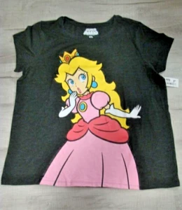 Nintendo Super Mario Princess Peach Shirt Women's Size XXL Black NWOT - Picture 1 of 2