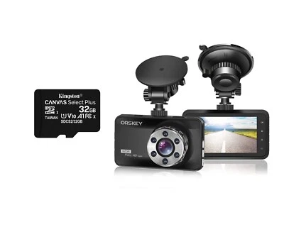 32GB Micro SD Card For ORSKEY Dash Cam 1080P HD Car DVR Dash board Camera S680 - Image 1 of 4
