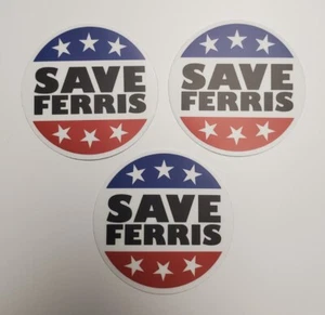 Ferris Bueller's Day Off (1986) STICKERS 3 PACK LOT WORLDWIDE ๐ SHIPPING - Picture 1 of 6
