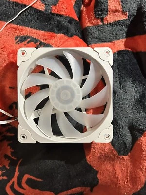 1x Vetroo White Frame ARGB 120mm LED Gaming Computer Case Cooling Fan - Image 1 of 2