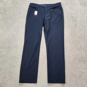 Johnnie O Hose Herren 33x32 Blau Langlauf Performance Pant JMPA1450 Neu mit Etikett Lesen - Bild 1 von 17