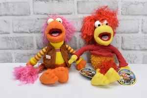 Peluche vintage Jim Henson's Fraggle Rock GOBO/ROSSO 2003 Sababa Toys nuovo con etichette - Foto 1 di 2