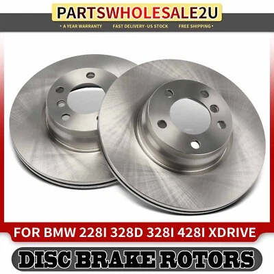 2x Rotores de freno de disco delanteros derecho y derecho para BMW 228i 2014-2016 328i GT xDrive 14-15 Foto 1 de 4