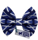 Handmade UK 🇬🇧 Dog/Puppy Bow Tie Scottish Flag 4 Sizes Tiny Small Medium Large