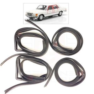 MERCEDES W116 1972-1980 TÜR FENSTER KANALLAUF GUMMI DICHTUNGSSET, (4 STCK.) - Bild 1 von 2