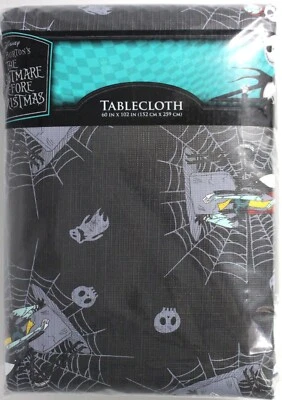 Disney The Nightmare Before Christmas Vinyl Tablecloth Spiderweb Jack 60 x 102” - Image 1 of 4