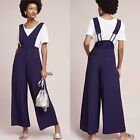 Anthropologie Maeve Souxanne Wide Leg Apron Jumpsuit Overalls Size 2P