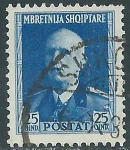 1939-40 ALBANIA USATO ORDINARIA 25 Q - RA16-9 - Picture 1 of 1