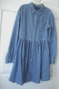 Gap Denim Girls Long Sleeve Chambray Dress Size 8 - Picture 1 of 6
