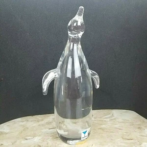 Estatuilla de Colección Maleras Suecia Cristal de Plomo Arte Vidrio Emperador Pingüino - Imagen 1 de 10