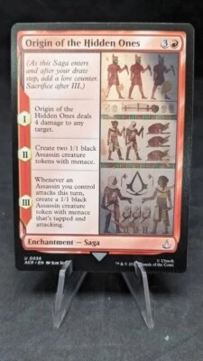 Origin of Hidden Ones -MTG Magic the Gathering- Assassin's Creed - Crimped - Image 1 of 2