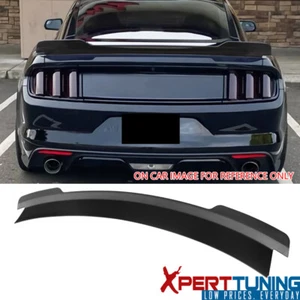 For 15-23 Ford Mustang MD Style Matte Black ABS Rear Trunk Duckbill Spoiler Lip - Picture 1 of 6