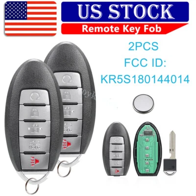 2 para Infiniti QX60 2014 2015 mando a distancia inteligente sin llave coche llavero KR5S180144014 Foto 1 de 4