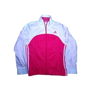 Adidas Active Windbreaker Jacke Full Zip leicht rosa weiß Größe M - Bild 1 von 8