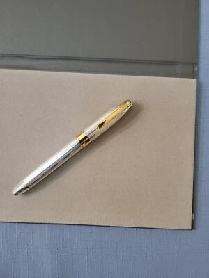 Sheaffer Legacy 白色圆点纯银钢笔,美国制造 — 第 1/4 张图片