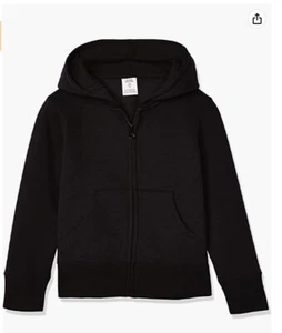 Amazon Essentials 4T Toddlers Jacket Cotton Fleece Zip-Up Hoodie Black - Picture 1 of 4