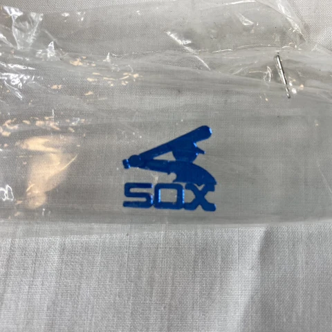 Chicago White Sox Vintage Large Acrylic Keychain 80s Logo Ball Bat Glove Clear Cover