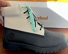 Boys Timberland Premium 6 in Boots Black & White  Size 5.5M Or Women’s Size 7